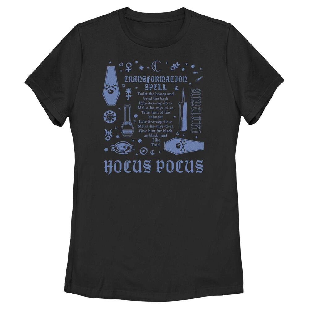 Womens Hocus Pocus Transformation Spell Tshirt